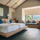 A twin hillside pool villa, at Vedana Lagoon Resort, Vietnam.