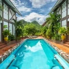 The swimming pool at Victory Road Villas, Vietnam