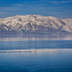 Winter at Lake Sevan, Armenia