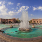 Central square & fountain in Yerevan, Armenia