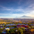 View of Yerevan and Ararat Mountain in Armenia