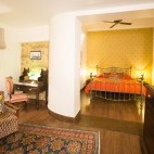 A double bedroom at Jaagir Lodge in Dudhwa National Park