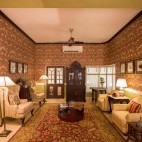 Lounge at Jaagir Lodge in Dudhwa National Park