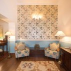 Seating area at Jaagir Lodge in Dudhwa National Park