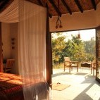 Bedroom at Flame of the Forest in Kanha National Park, India