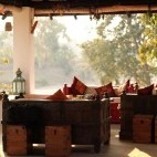 Lounge at Flame of the Forest in Kanha National Park, India