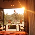 Bedroom at Flame of the Forest in Kanha National Park, India