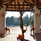 Terrace at Flame of the Forest in Kanha National Park, India