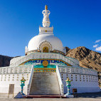 Shanti stupa in Leh, India