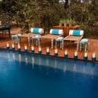 Swimming pool at Baghvan Lodge at Pench National Park, India