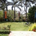 Garden at Satpura Retreat Hotel in India