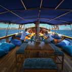 Dining on board Tiger Blue in Indonesia