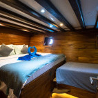 Porthole cabin on board Tiger Blue in Indonesia