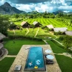 Aerial of Wild Glamping Gal Oya in Sri Lanka