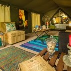Tent at Mahoora Tented Safari Camp in Sri Lanka.
