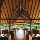 Restaurant at Jetwing Vil Uyana in Sigiriya, Sri Lanka.