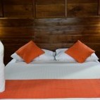 Double bed at Wilpattu Tree House accommodation in Sri Lanka