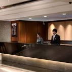 Front desk at Gala Hotel in Taipei, Taiwan