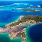 Aerial view of the Vava'u Islands landscape.