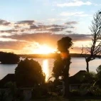 View from one of the suites at sunrise in Vava'u, Tonga.