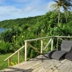 View from a terrace at Reef Resort, Tonga.