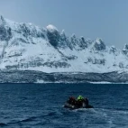 View of the stunning Norwegian landscape, with Zodiac.