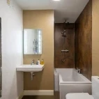 View of the en suite bathroom in room 2, at The Silverdale Hotel, Lancashire