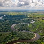 Aerial of Turov in Belarus