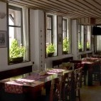 Dining area at Arkan Han in Trigrad, Bulgaria