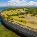 Mustjala Cliff in Saarema Island, Estonia