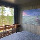 View from the cabin at Bear Centre Luxury Cabins in Kainuu, Finland