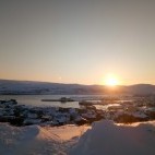 Sunrise over Batsfjord in Finland