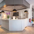 Reception area at Hotel Alexis in Crete, Greece