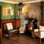 Fireplace at the Hylands Burren in Ireland.