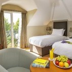 Twin bedroom at Hylands Burren in Ireland.