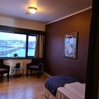 Single bedroom at Vardø Hotel in Norway