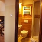 Bathroom at Dworek Gawra in Białowieża, Poland