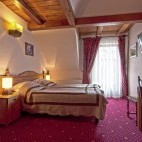 Bedroom at Dworek Gawra in Białowieża, Poland.