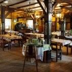 Restaurant at Dwór Dobarz in Biebrza Marshes, Poland