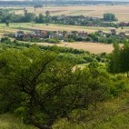Ponidzie landscape in Poland.