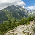 Walking trail in the Tatra Mountains, Poland