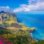 Aerial of Faial City Fort in Madeira