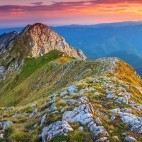 Sunrise at Pietra Craiului in the Carpathians, Romania