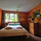 Bedroom at Aigas Field Centre accommodation in Scotland.
