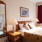 Bedroom at Grant Arms Hotel in Grantown-on-Spey, Scotland.