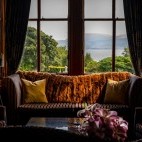 Lounge at Duisdale House Hotel on the Isle of Skye, Scotland.