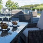 Deck at Skeabost House Hotel on the Isle of Skye, Scotland