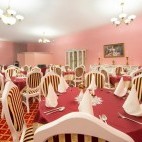 Dining room at Svatojansky Kastiel in Slovakia