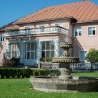 Exterior of Svatojansky Kastiel in Slovakia