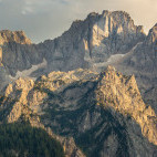 Julian Alps at sunset in Slovenia.